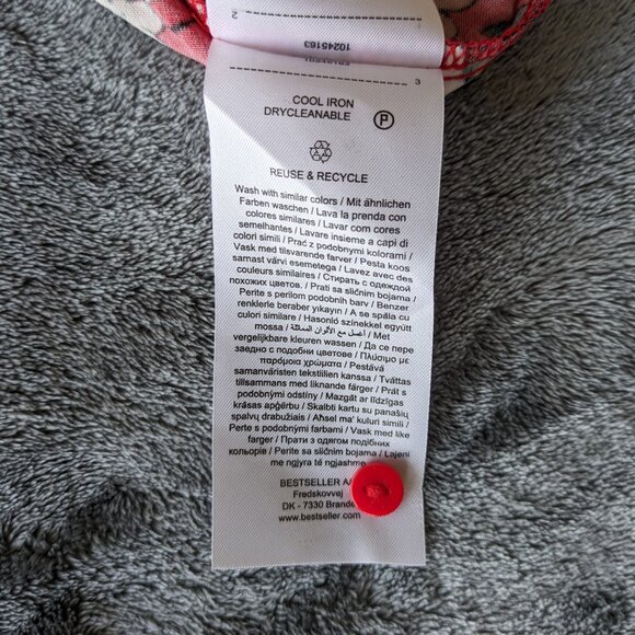 Vero Moda -XS- viscose red floral shirt summer dress - Picture 5 of 12